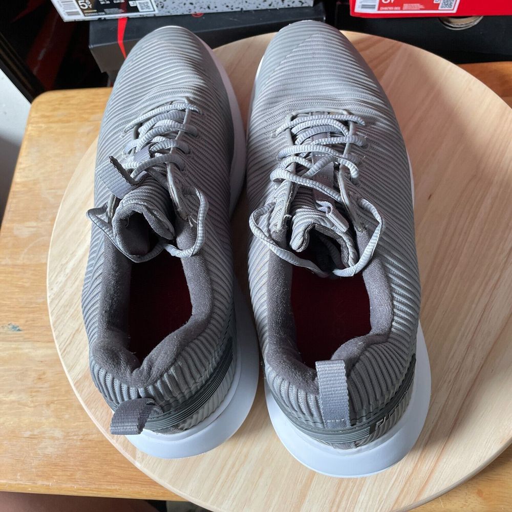 FOOTJOY FLEX XP MENS 11 SHOES Gray White DS GOLF Spikeless Golfer Mesh‎ Sneakers - Picture 8 of 11